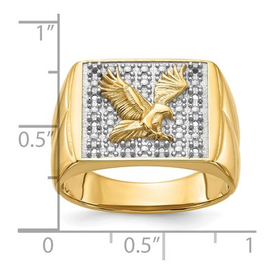 Men's 14K Yellow Gold Eagle Ring Mounting – view 4