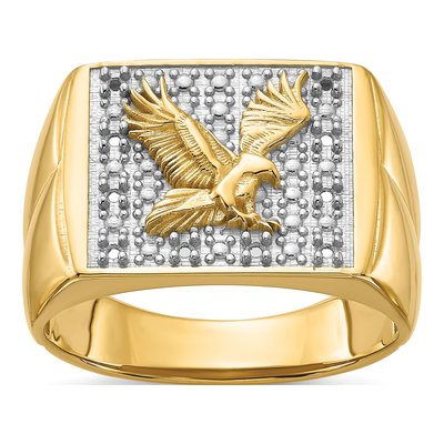 Men's 14K Yellow Gold Eagle Ring Mounting