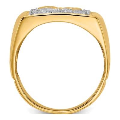 Men's 14K Yellow Gold 1/10 ct tw Diamond Eagle Ring – view 3
