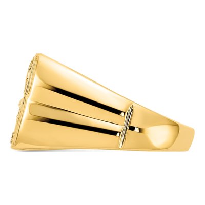 Men's 14K Yellow Gold 1/10 ct tw Diamond Eagle Ring – view 5
