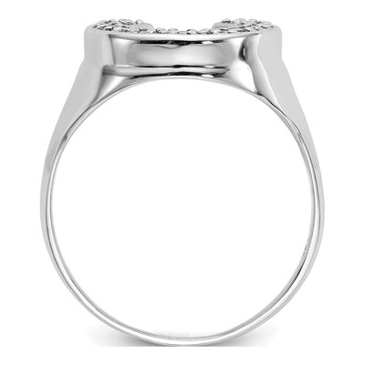 Men's 14K White Gold 1/5 ct tw Diamond Horseshoe Ring – view 2