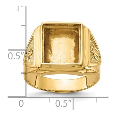 Men's 14K Yellow Gold Masonic Ring Mounting – view 5