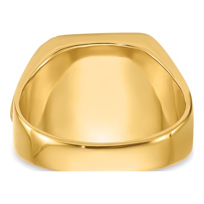 Men's 14K Yellow Gold Lab-Created Ruby Masonic Ring – view 6