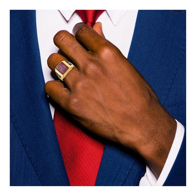 Men's 14K Yellow Gold Lab-Created Ruby Masonic Ring – view 8