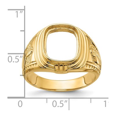 Men's 14K Yellow Gold Masonic Ring Mounting – view 3