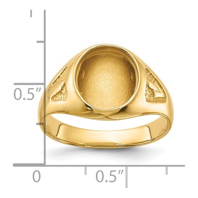 Men's 14K Yellow Gold Masonic Ring Mounting – view 3
