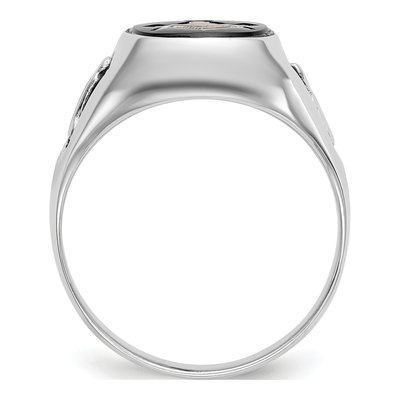 Men's 14K White Gold Onyx Masonic Ring Mounting – view 3