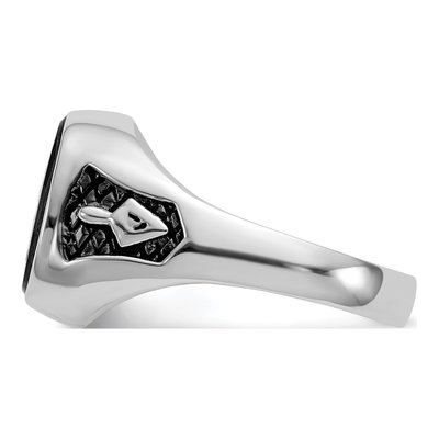 Men's 14K White Gold Onyx Masonic Ring Mounting – view 4