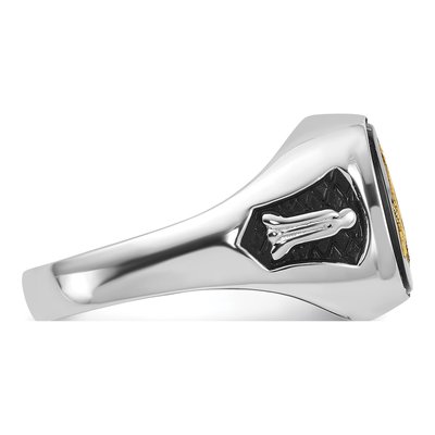 Men's 14K White Gold Onyx Masonic Ring Mounting – view 8