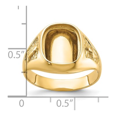 Men's 14K Yellow Gold Masonic Ring Mounting – view 4