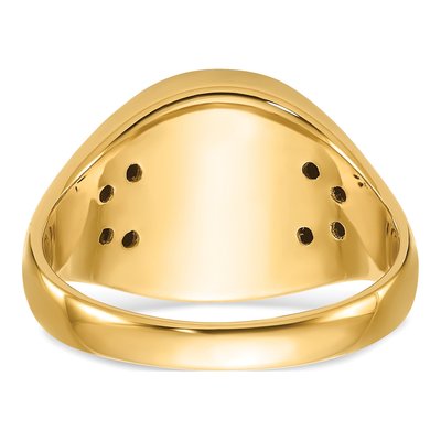 Men's 14K Yellow Gold Lab-Created Ruby Masonic Ring – view 6