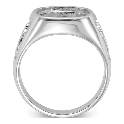 Men's 14K White Gold Masonic Ring Mounting – view 3