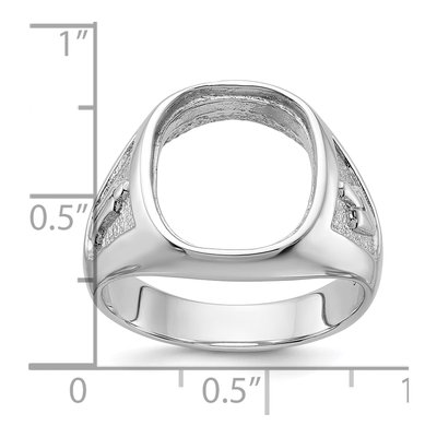 Men's 14K White Gold Masonic Ring Mounting – view 4