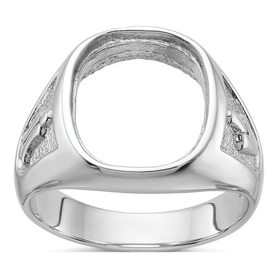 Men's 14K White Gold Masonic Ring Mounting
