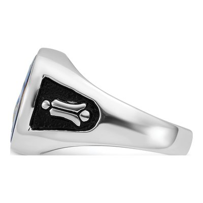 Men's 14K White Gold Masonic Ring – view 3