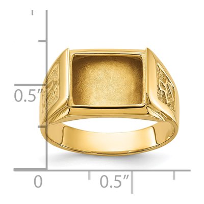 Men's 14K Yellow Gold Masonic Ring Mounting – view 4