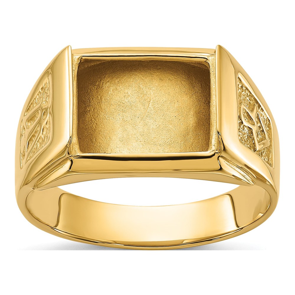 Men's 14K Yellow Gold Masonic Ring Mounting