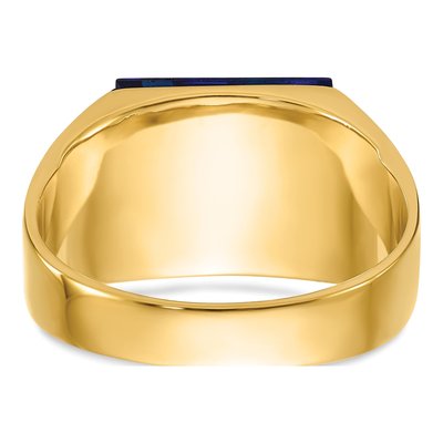 Men's 14K Yellow Gold Diamond Masonic Ring – view 6