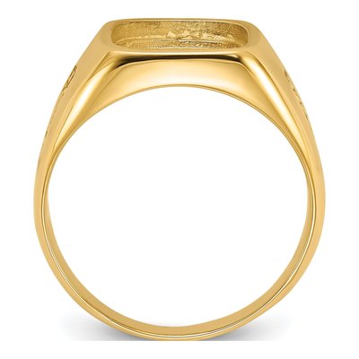 Men's 14K Yellow Gold Masonic Ring Mounting – view 3