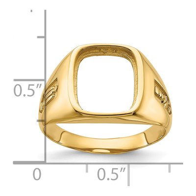 Men's 14K Yellow Gold Masonic Ring Mounting – view 4