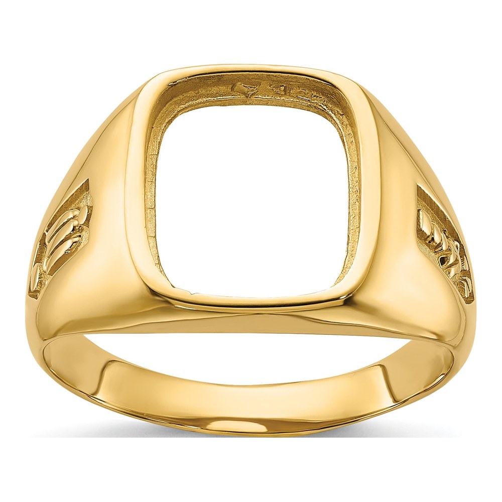 Men's 14K Yellow Gold Masonic Ring Mounting