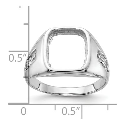 Men's 14K White Gold Masonic Ring Mounting – view 4