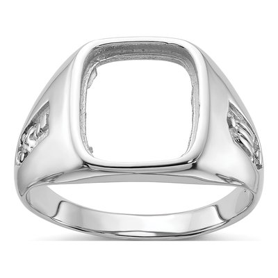 Men's 14K White Gold Masonic Ring Mounting