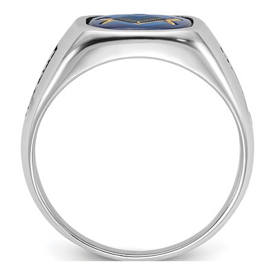 Men's 14K White Gold Masonic Ring – view 3