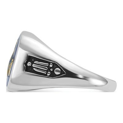 Men's 14K White Gold Masonic Ring – view 4