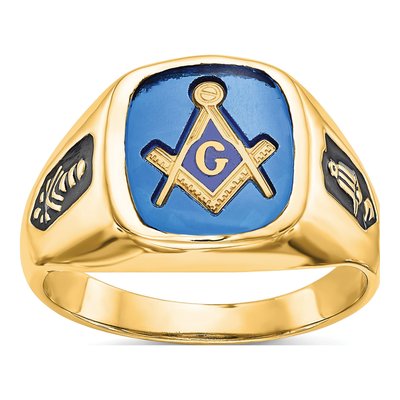 Men's 14K Yellow Gold Masonic Ring