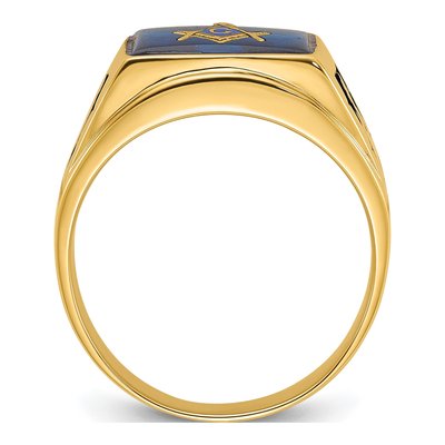 Men's 14K Yellow Gold Masonic Ring Mounting – view 4