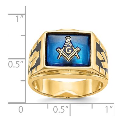 Men's 14K Yellow Gold Masonic Ring Mounting – view 8