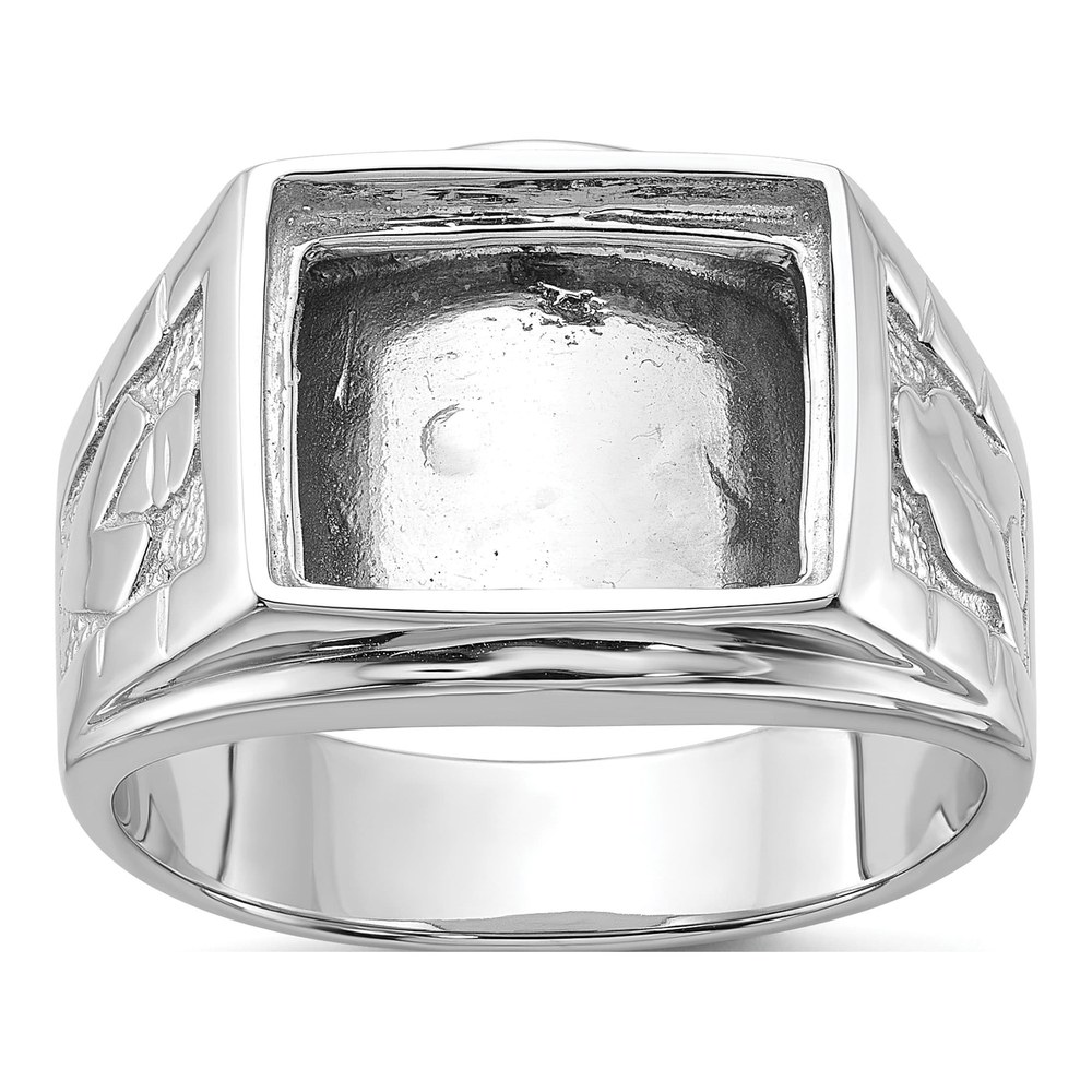 Men's 14K White Gold Onyx Masonic Ring Mounting