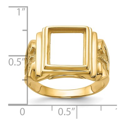 Men's 14K Yellow Gold Masonic Ring Mounting – view 4