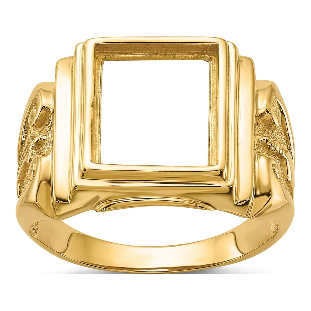 Men's 14K Yellow Gold Masonic Ring Mounting