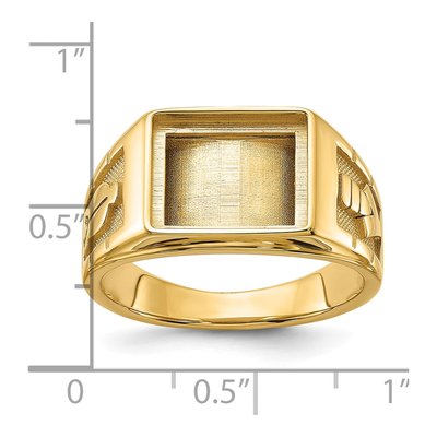 Men's 14K Yellow Gold Masonic Ring Mounting – view 4