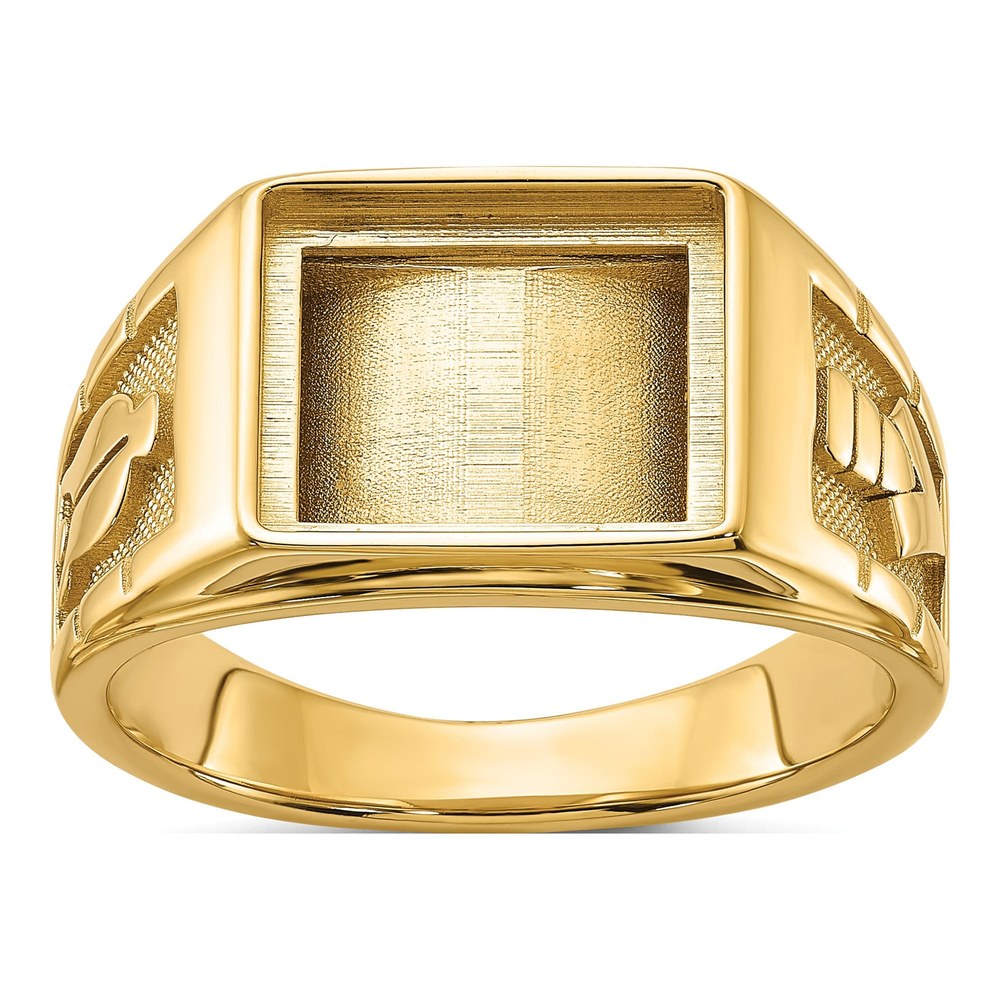 Men's 14K Yellow Gold Masonic Ring Mounting