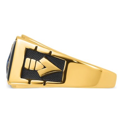 Men's 14K Yellow Gold Onyx Masonic Ring – view 3