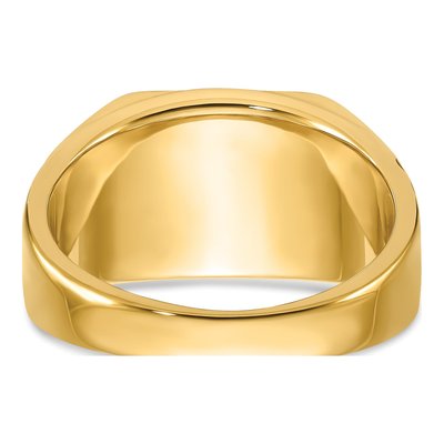 Men's 14K Yellow Gold Onyx Masonic Ring – view 5