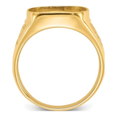 Men's 14K Yellow Gold Masonic Ring Mounting – view 3