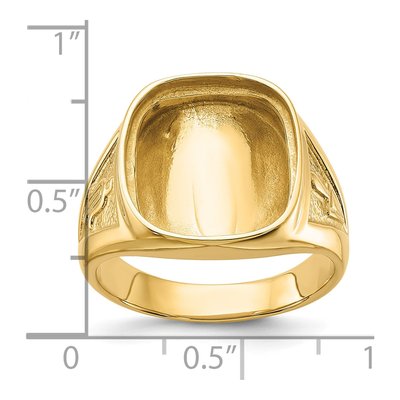 Men's 14K Yellow Gold Masonic Ring Mounting – view 4