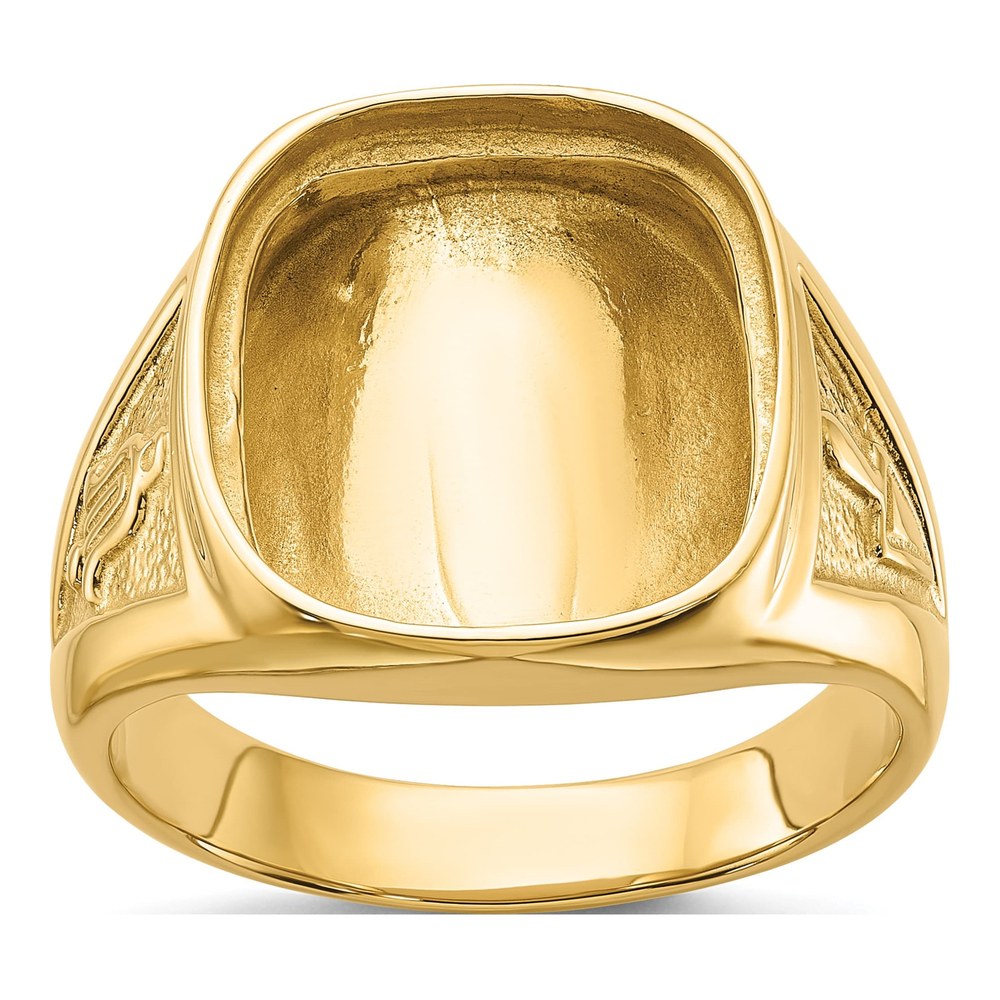 Men's 14K Yellow Gold Masonic Ring Mounting