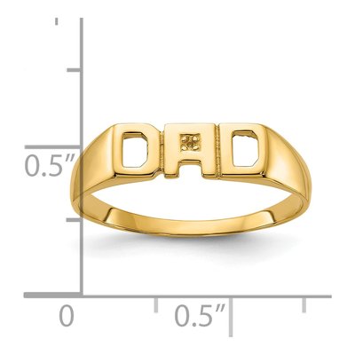Men's 14K Yellow Gold DAD Ring Mounting – view 4