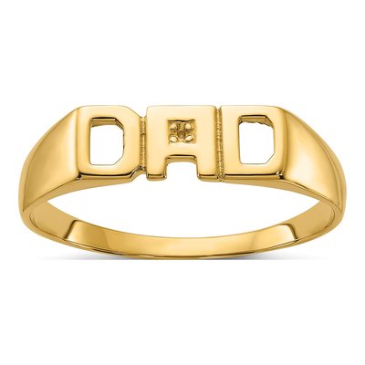 Men's 14K Yellow Gold DAD Ring Mounting