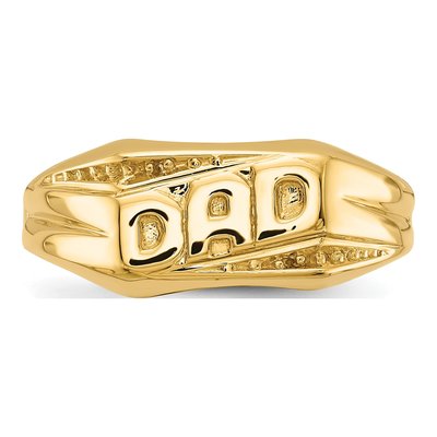 Men's 14K Yellow Gold DAD Ring Mounting – view 5