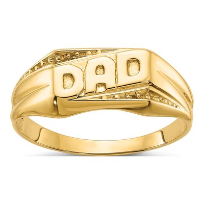 Men's 14K Yellow Gold DAD Ring Mounting