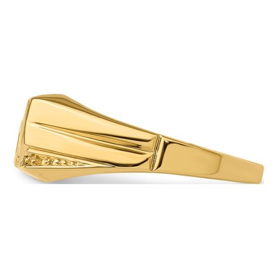 Men's 14K Yellow Gold Diamond DAD Ring – view 4