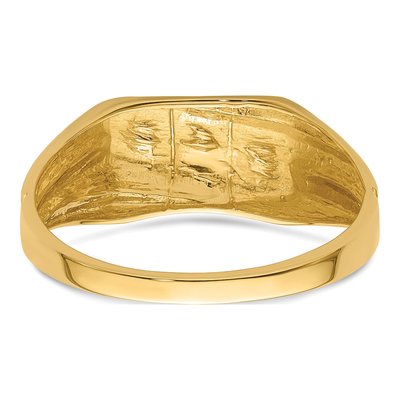 Men's 14K Yellow Gold Diamond DAD Ring – view 6