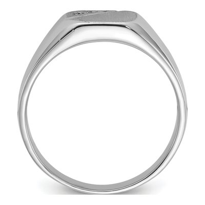 Men's 14K White Gold Octagon Signet Ring Mounting – view 2