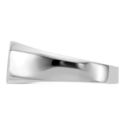 Men's 14K White Gold Diamond Octagon Signet Ring – view 3
